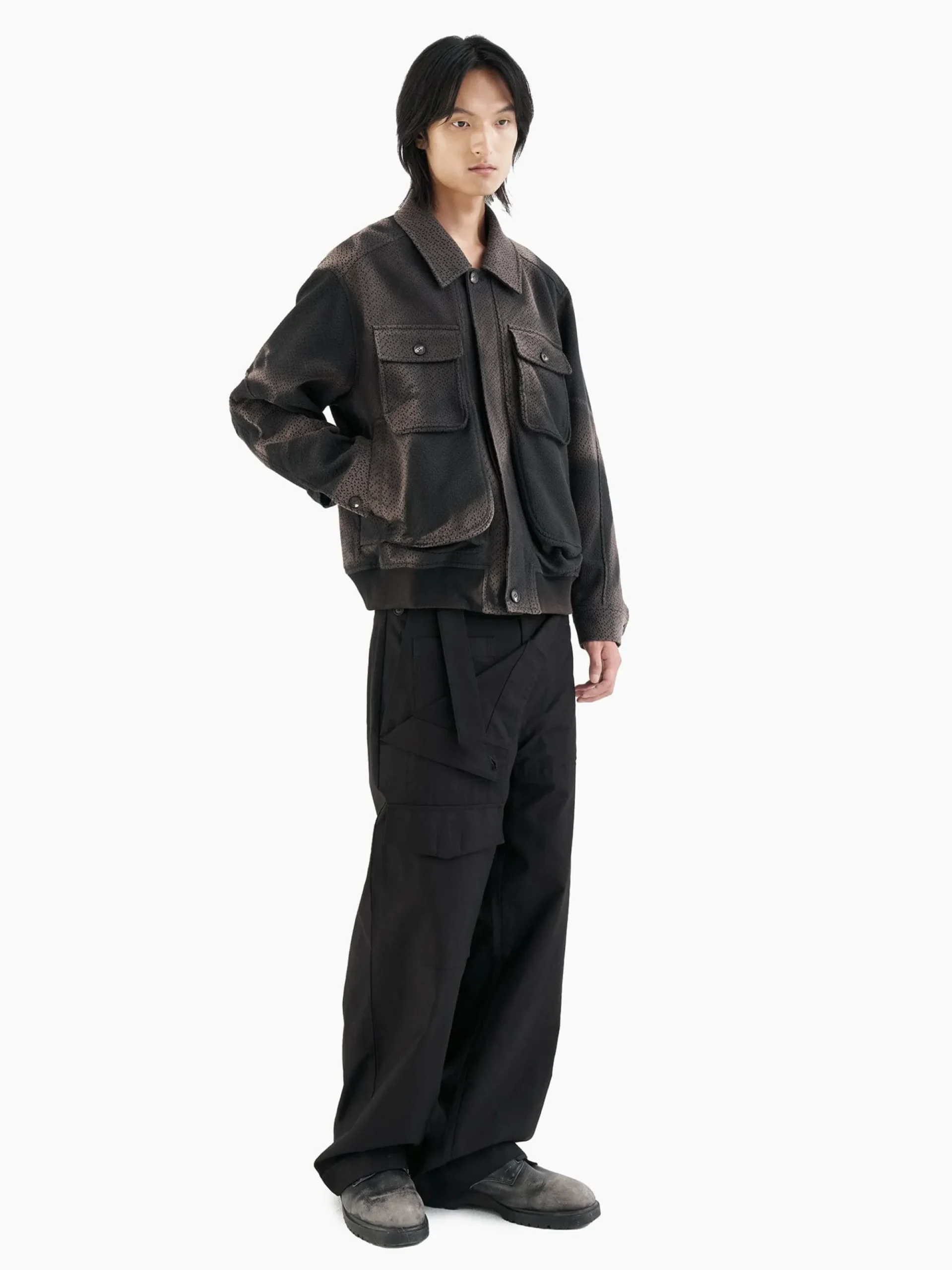 ALPHA X JIYONGKIM DOUBLE FRONT TROUSERS