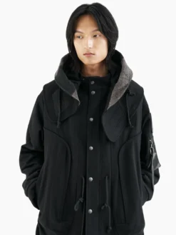 ALPHA X JIYONGKIM SUN-BLEACHED FISHTAIL COAT