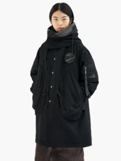ALPHA X JIYONGKIM SUN-BLEACHED FISHTAIL COAT