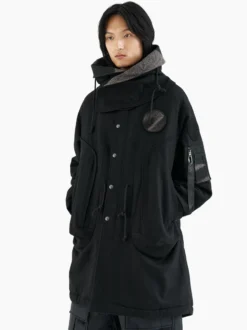 ALPHA X JIYONGKIM SUN-BLEACHED FISHTAIL COAT