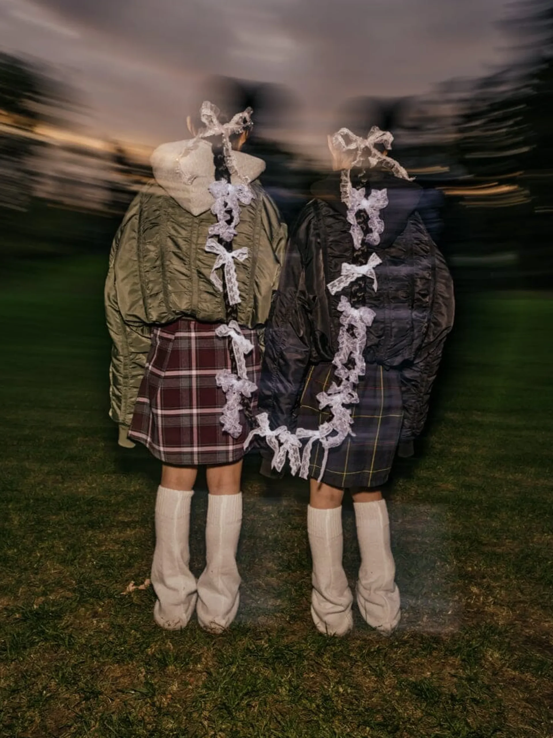ALPHA X MADEME HOODED RUCHED MA-1 BOMBER JACKET