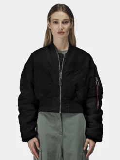 CROPPED MA-1 FLIGHT JACKET WOMENS