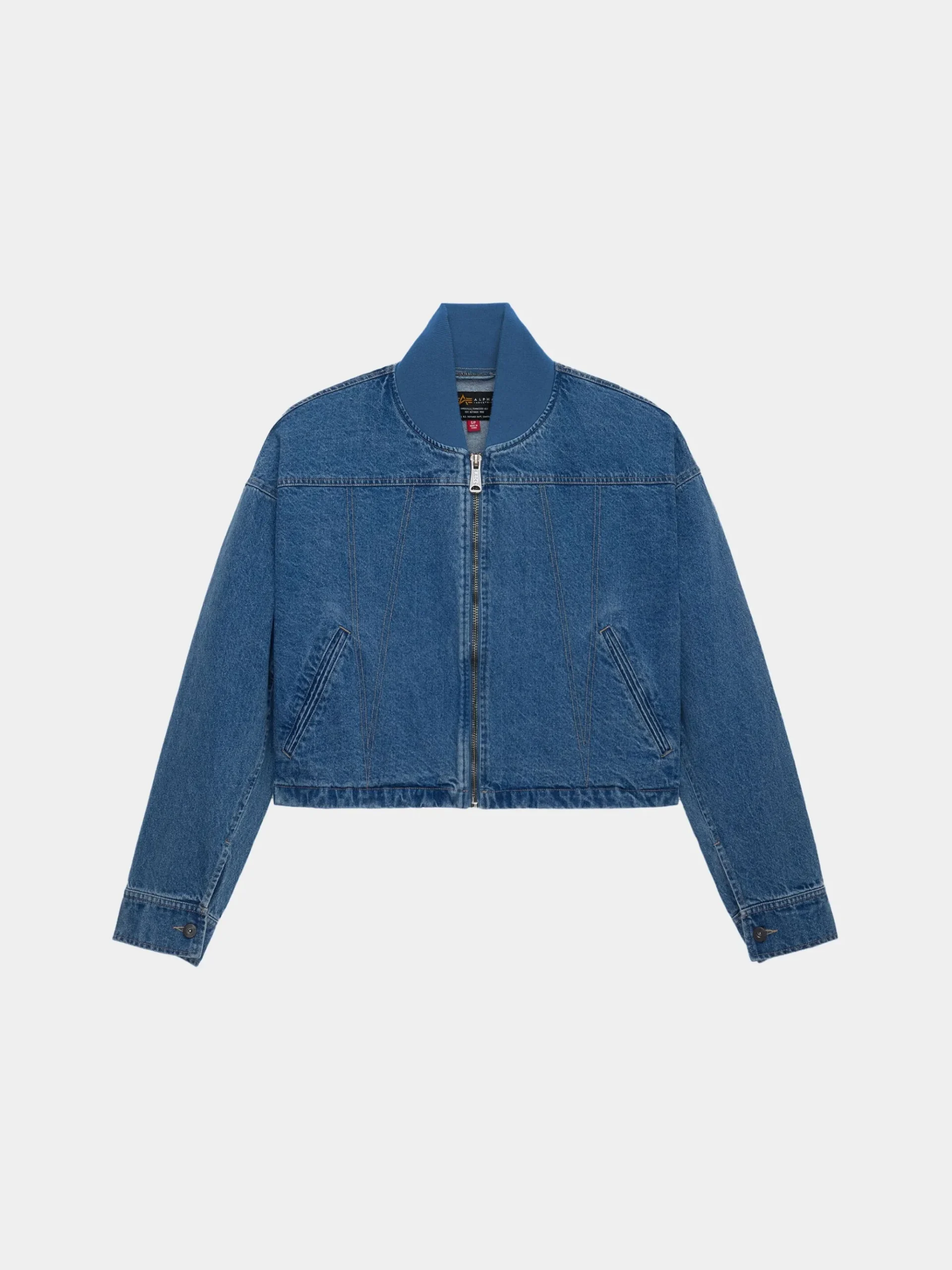 DENIM RELAXED FLIGHT JACKET WOMENS