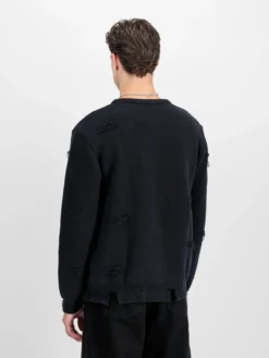 DISTRESSED LOGO PULLOVER