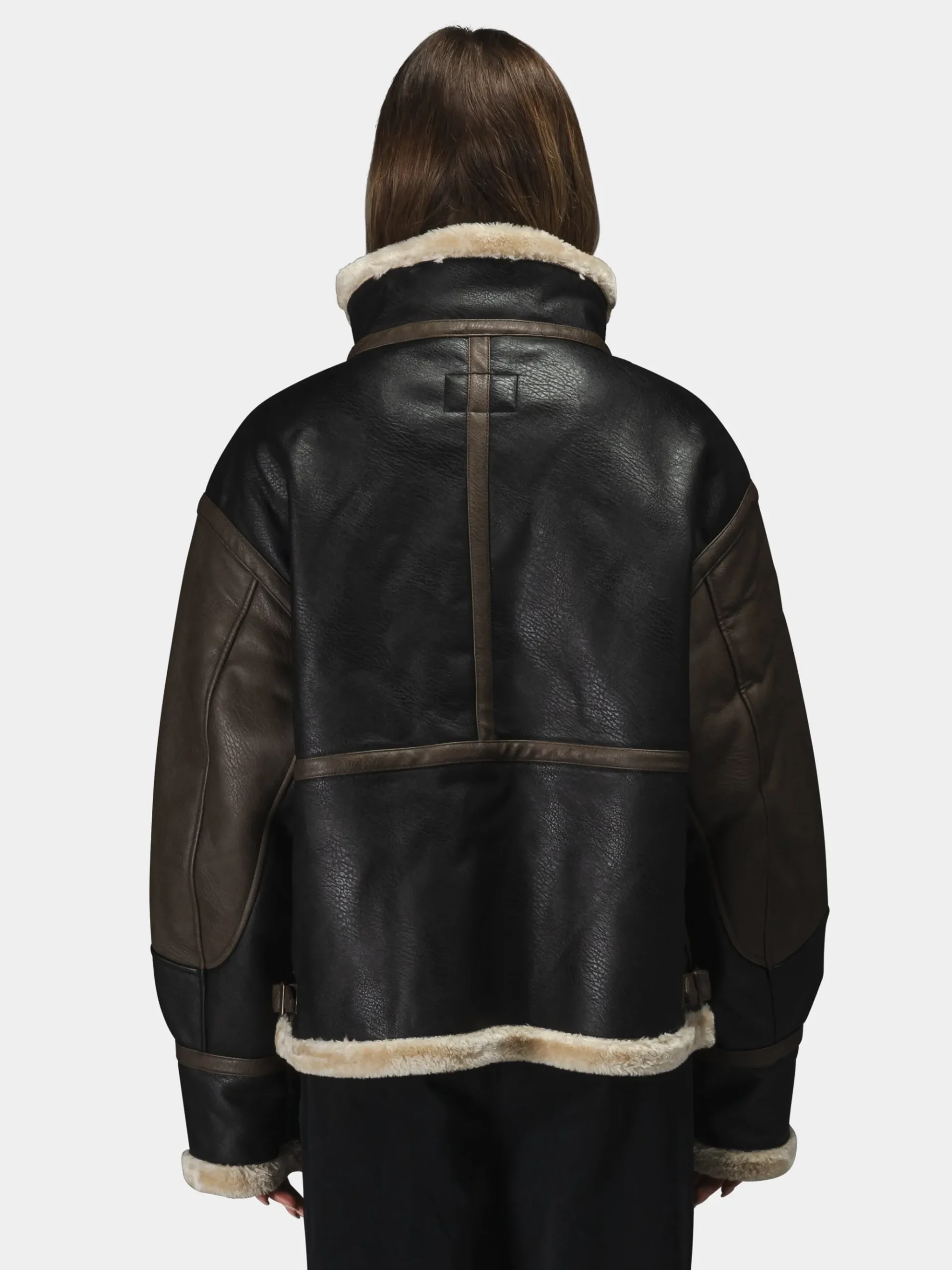 FAUX LEATHER B-3 MOD JACKET