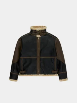 FAUX LEATHER B-3 MOD JACKET
