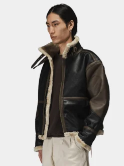 FAUX LEATHER B-3 MOD JACKET