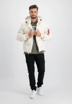 HOODED LOGO PUFFER