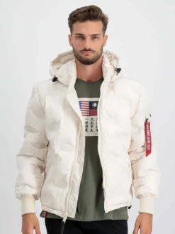 HOODED LOGO PUFFER