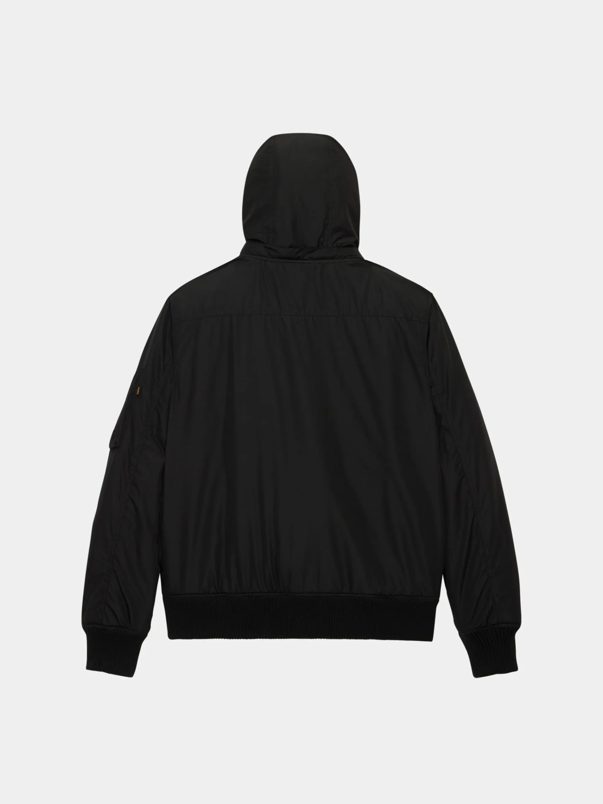 HOODED RIB FLIGHT JACKET