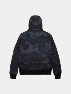 HOODED RIB FLIGHT JACKET