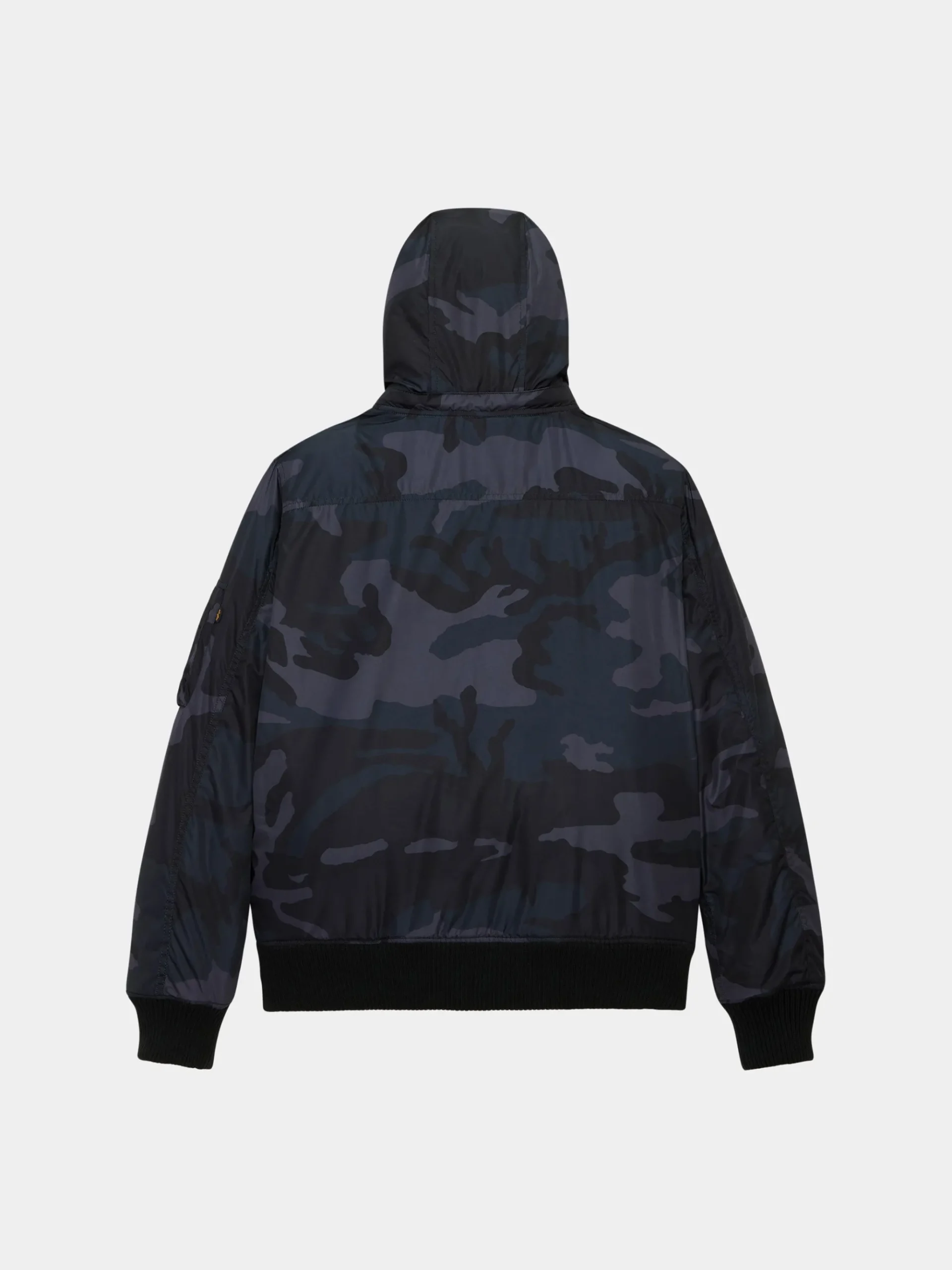 HOODED RIB FLIGHT JACKET