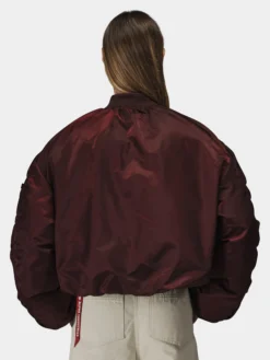 KNIT RIB MA-1 FLIGHT JACKET WOMENS