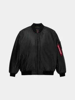 LEATHER MA-1 FLIGHT JACKET