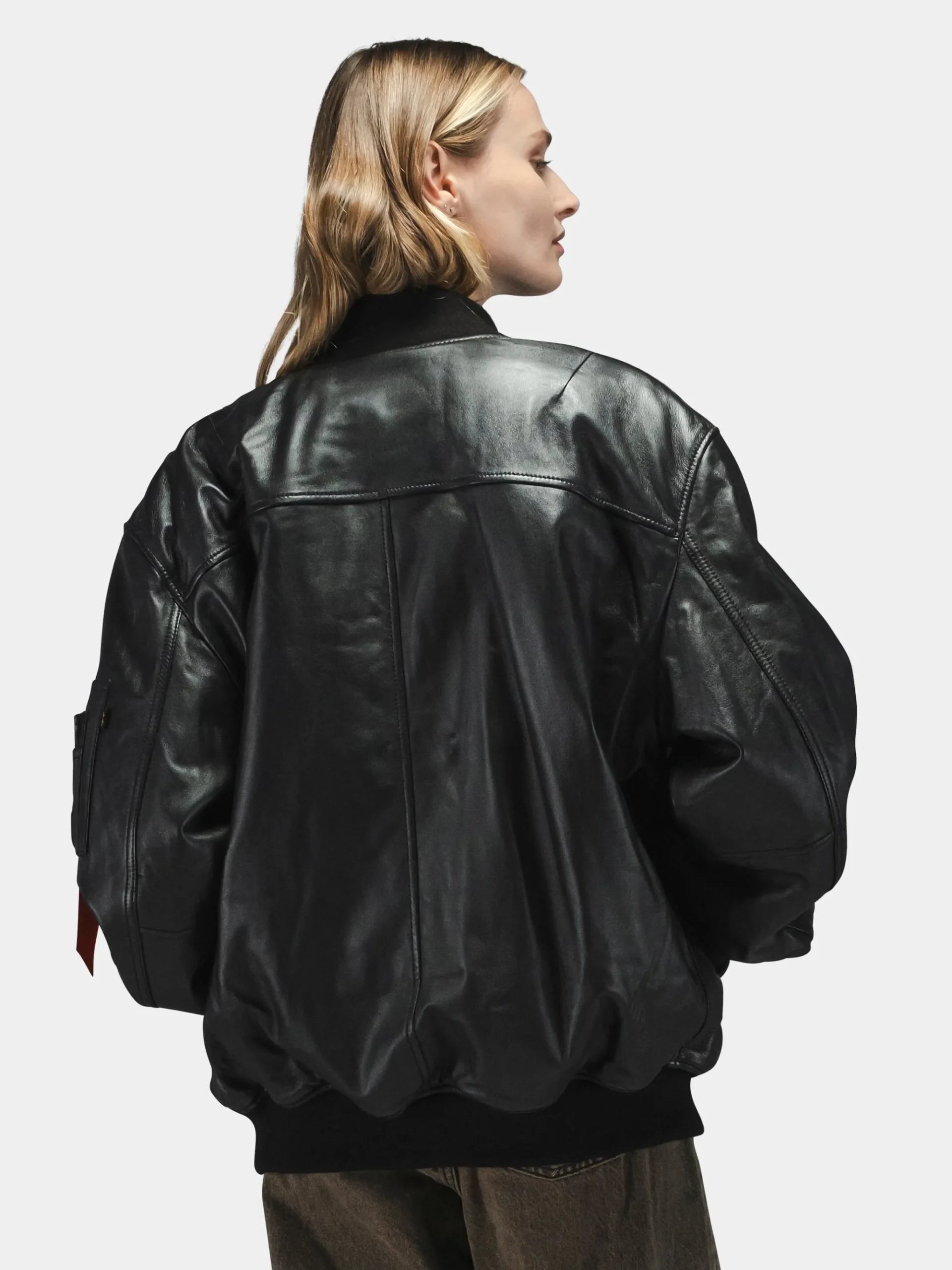 LEATHER MA-1 FLIGHT JACKET