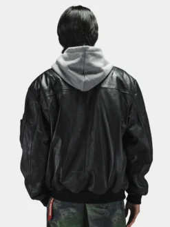LEATHER MA-1 FLIGHT JACKET