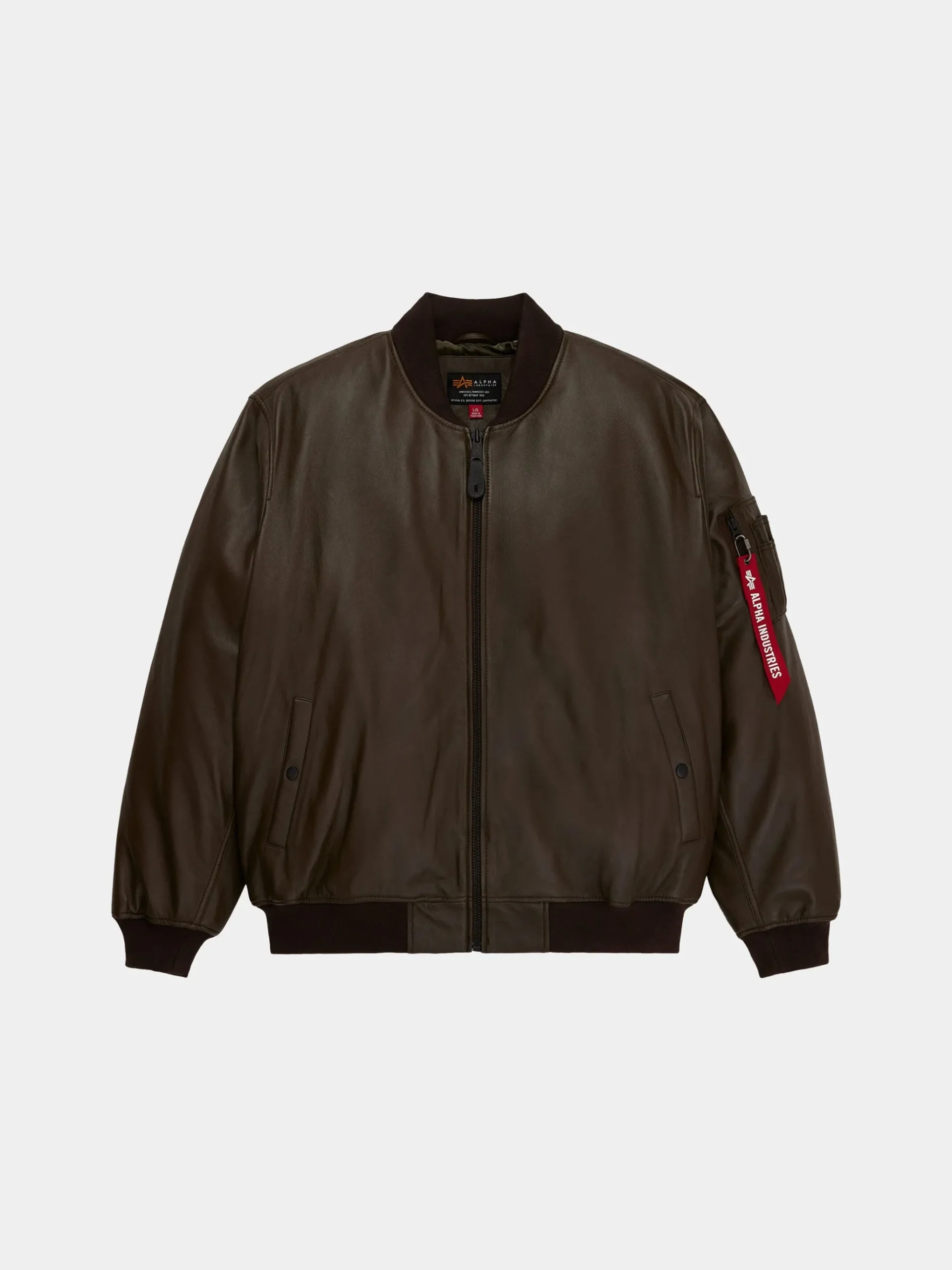 LEATHER MA-1 FLIGHT JACKET (ESPRESSO)