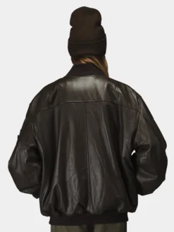 LEATHER MA-1 FLIGHT JACKET (ESPRESSO)
