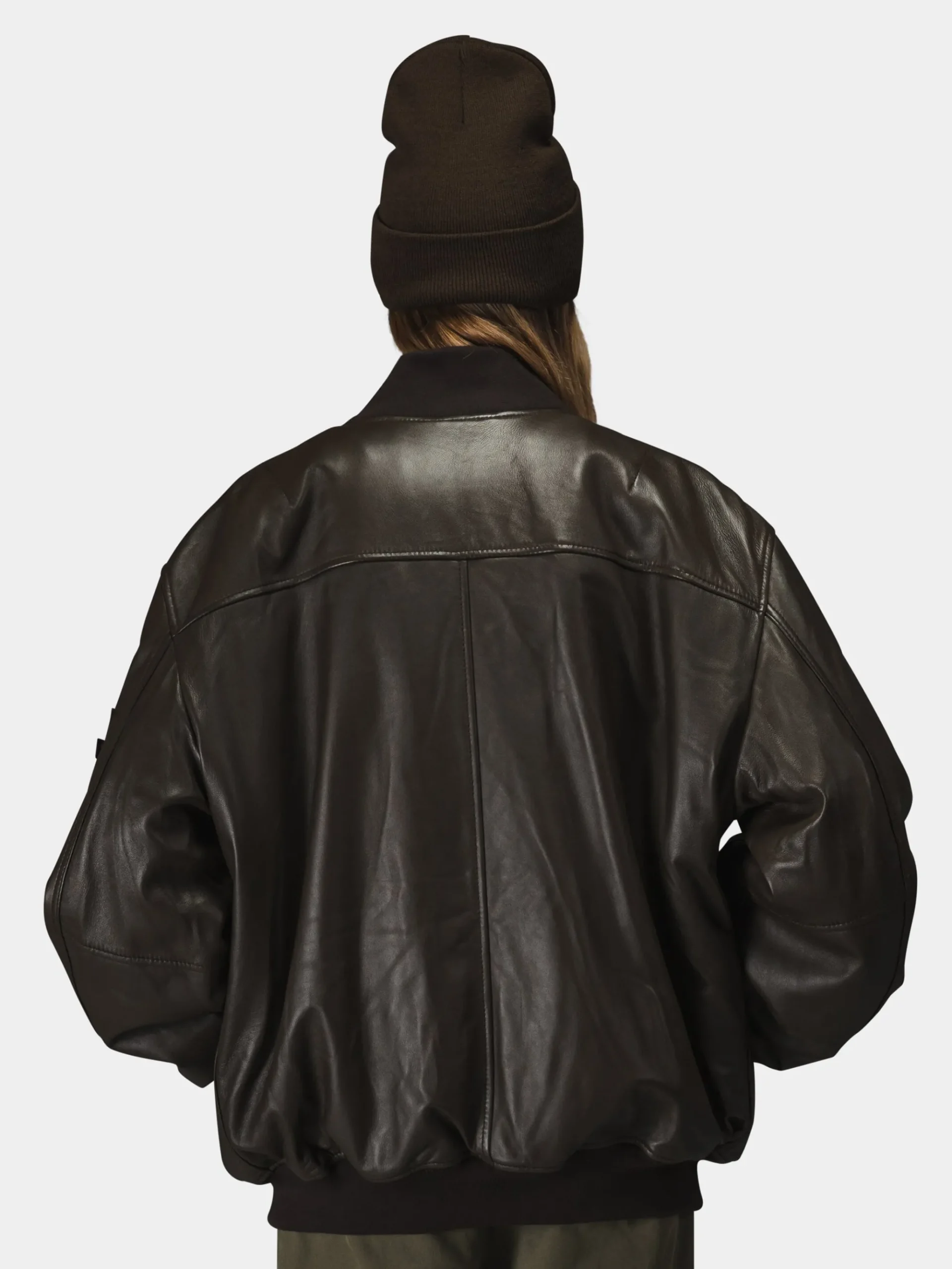 LEATHER MA-1 FLIGHT JACKET (ESPRESSO)