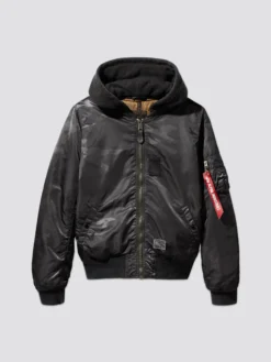 MA-1 HOODED BATTLEWASH BOMBER JACKET