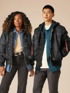MA-1 HOODED BATTLEWASH BOMBER JACKET