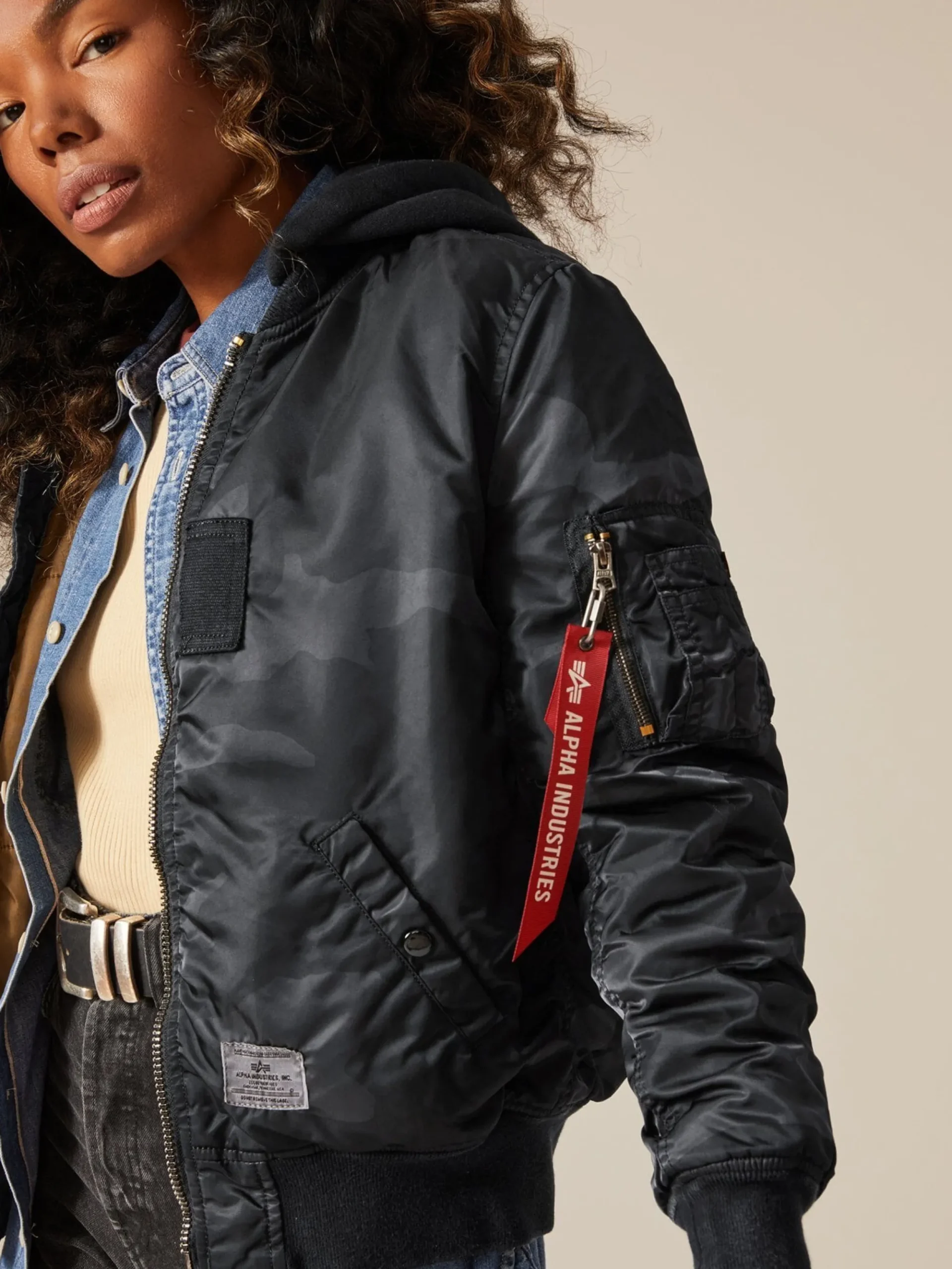 MA-1 HOODED BATTLEWASH BOMBER JACKET