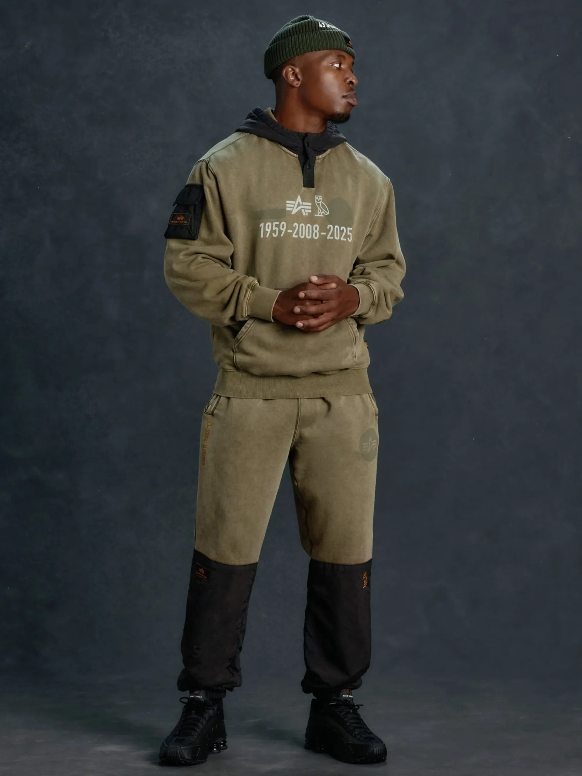 OVO X ALPHA GARMENT DYE HOODIE