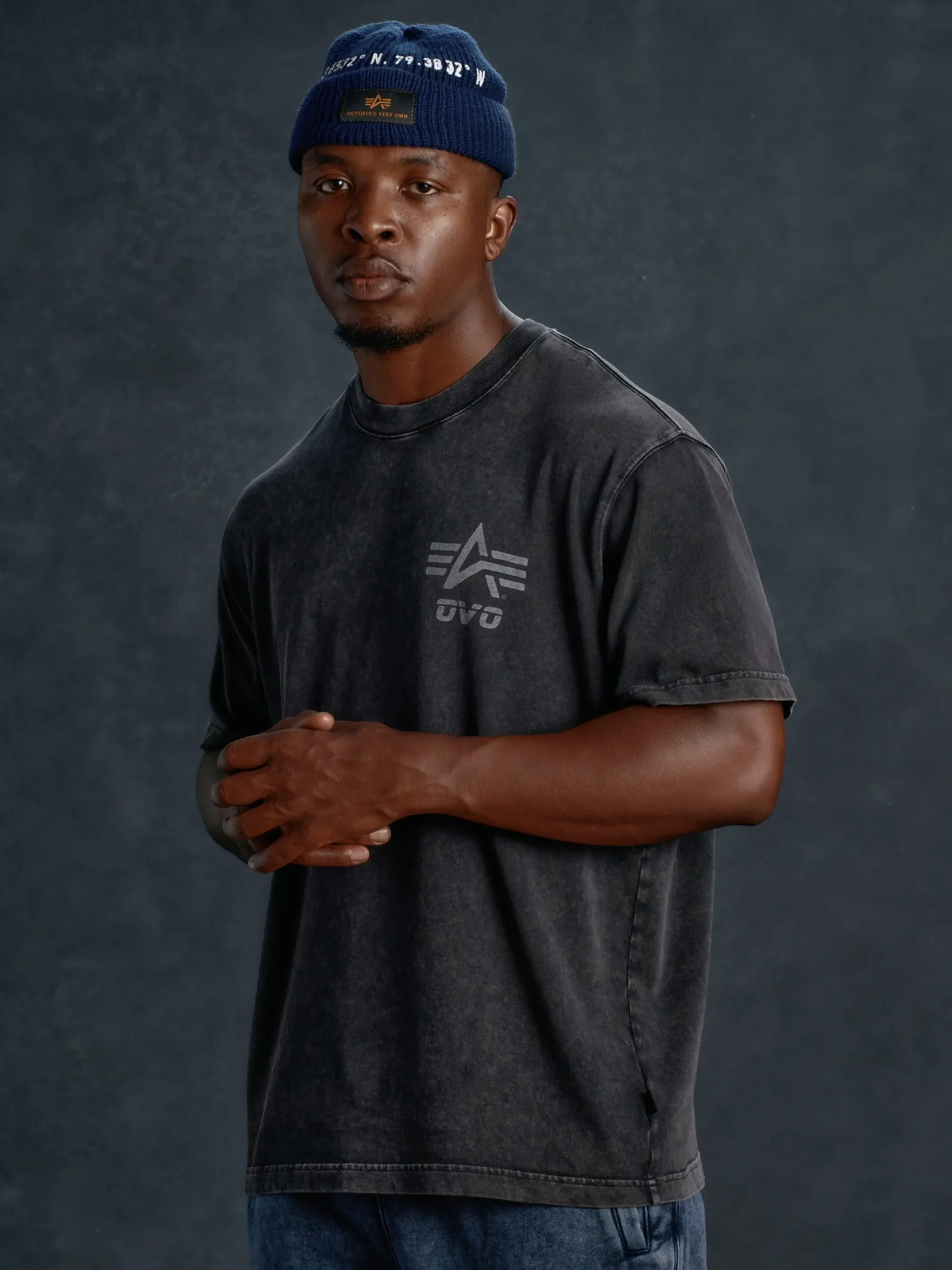 OVO X ALPHA GARMENT DYE T-SHIRT