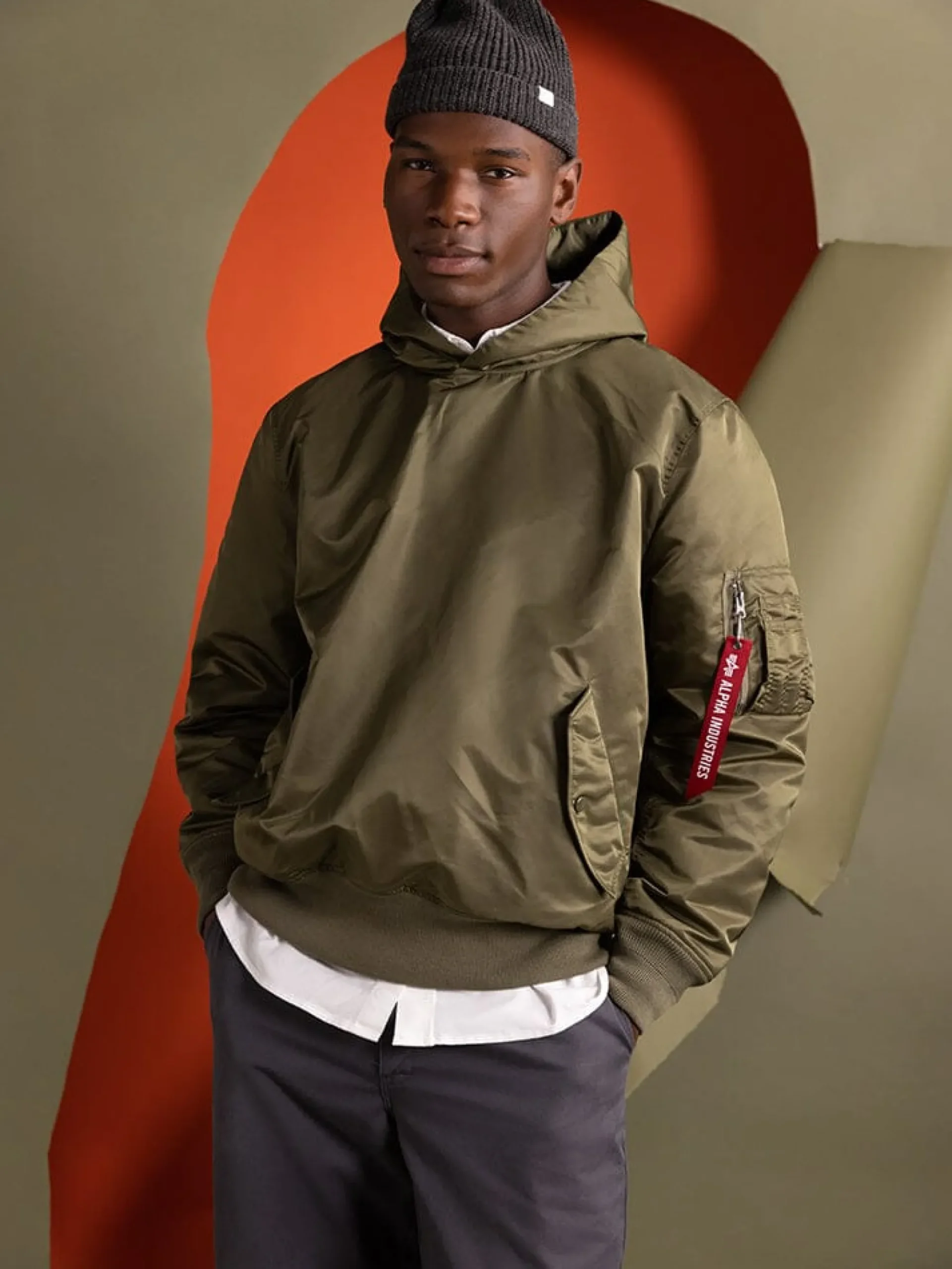 PULL-OVER MA-1 JACKET HOODIE