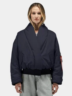 SHAWL COLLAR BOMBER JACKET WOMENS