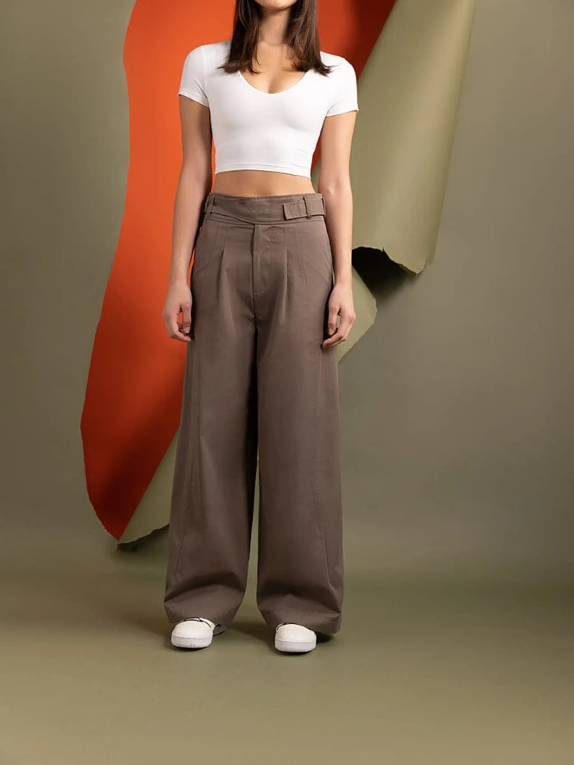 WOMEN'S GURKHA WIDE LEG TROUSER
