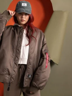 WOMEN'S OVERSIZED MA-1 MOD BOMBER JACKET