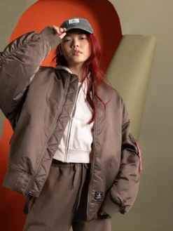 WOMEN'S OVERSIZED MA-1 MOD BOMBER JACKET