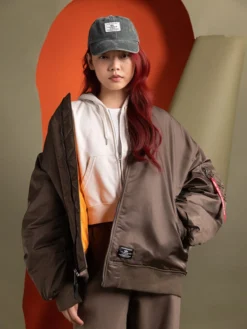WOMEN'S OVERSIZED MA-1 MOD BOMBER JACKET