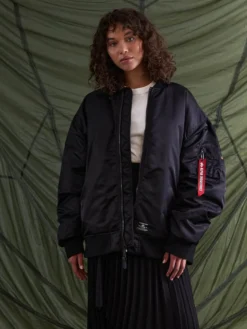 WOMEN'S OVERSIZED MA-1 MOD BOMBER JACKET