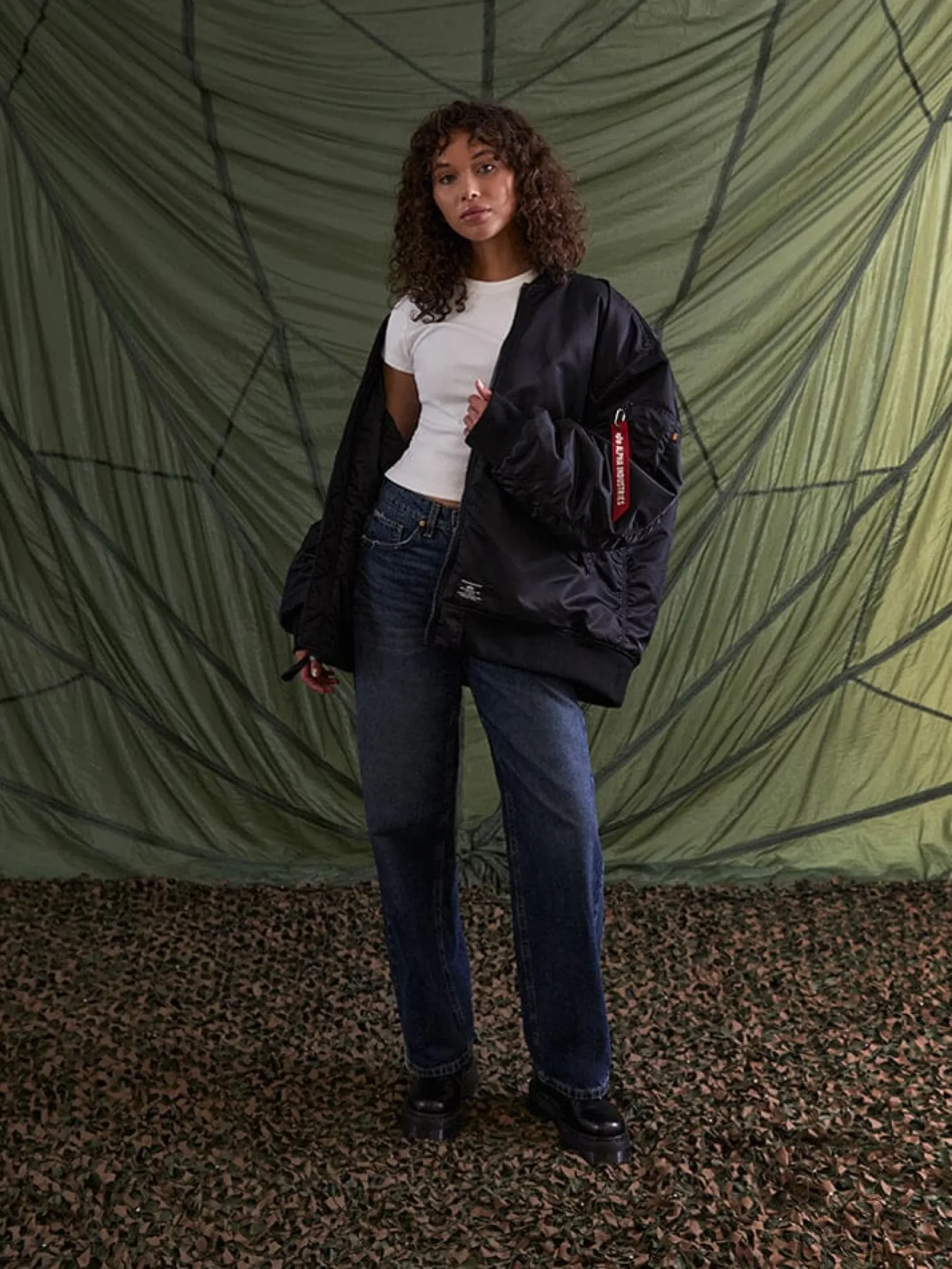 WOMEN'S OVERSIZED MA-1 MOD BOMBER JACKET